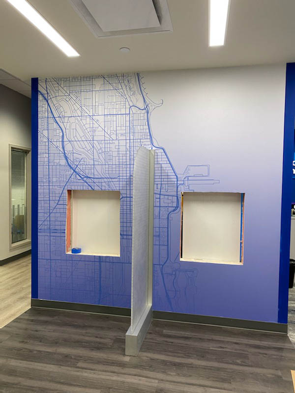 Design Details accent wall wallpaper installation in Charlotte NC