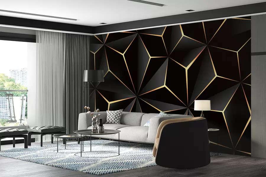 Design Details wallpaper installation in Charlotte NC living room